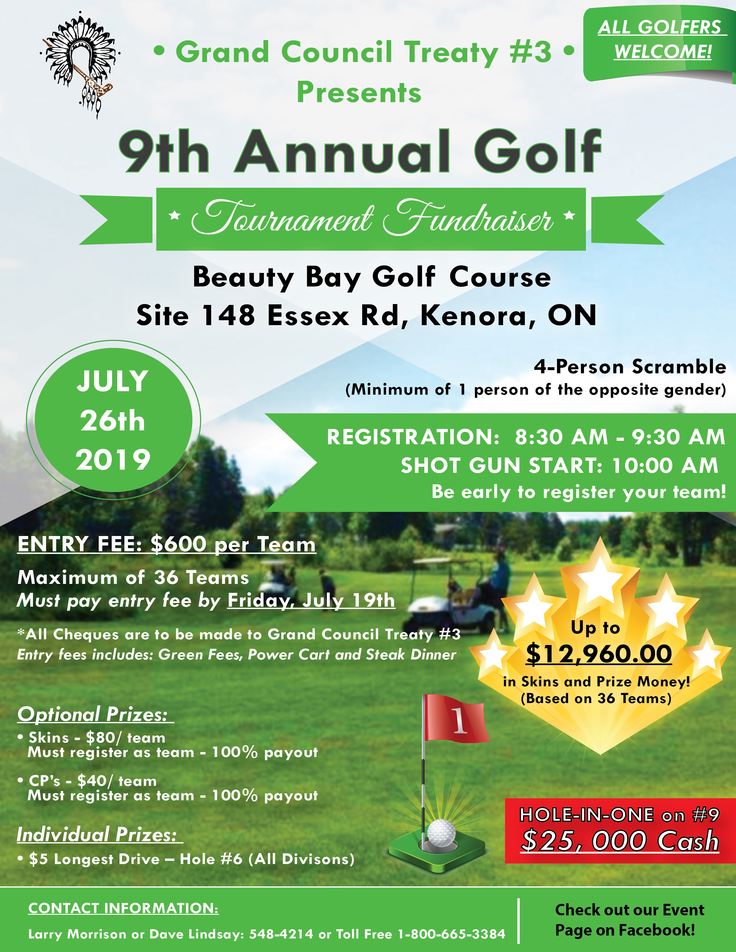 Grand Council Treaty #3 - 9th Annual Golf Tournament Fundraiser