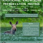 Traditional Knowledge Preservation Meeting (Postponed)