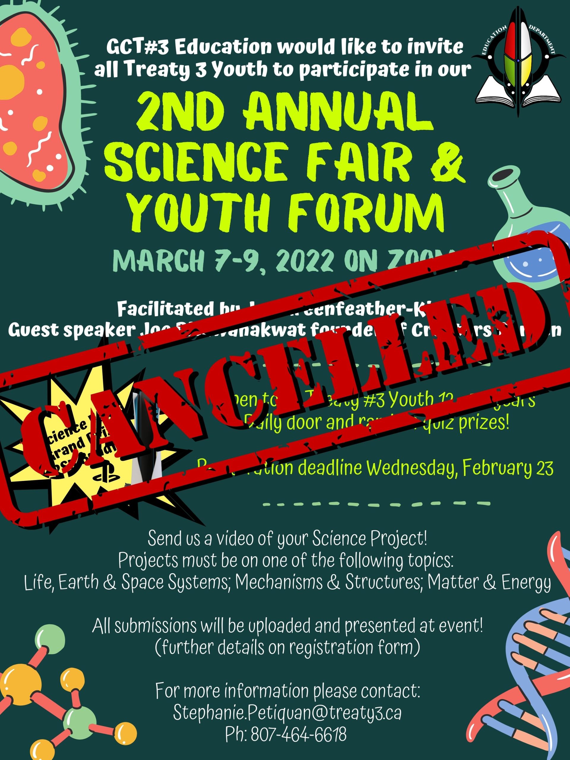 2nd Annual Science Fair & Youth Forum (CANCELLED)