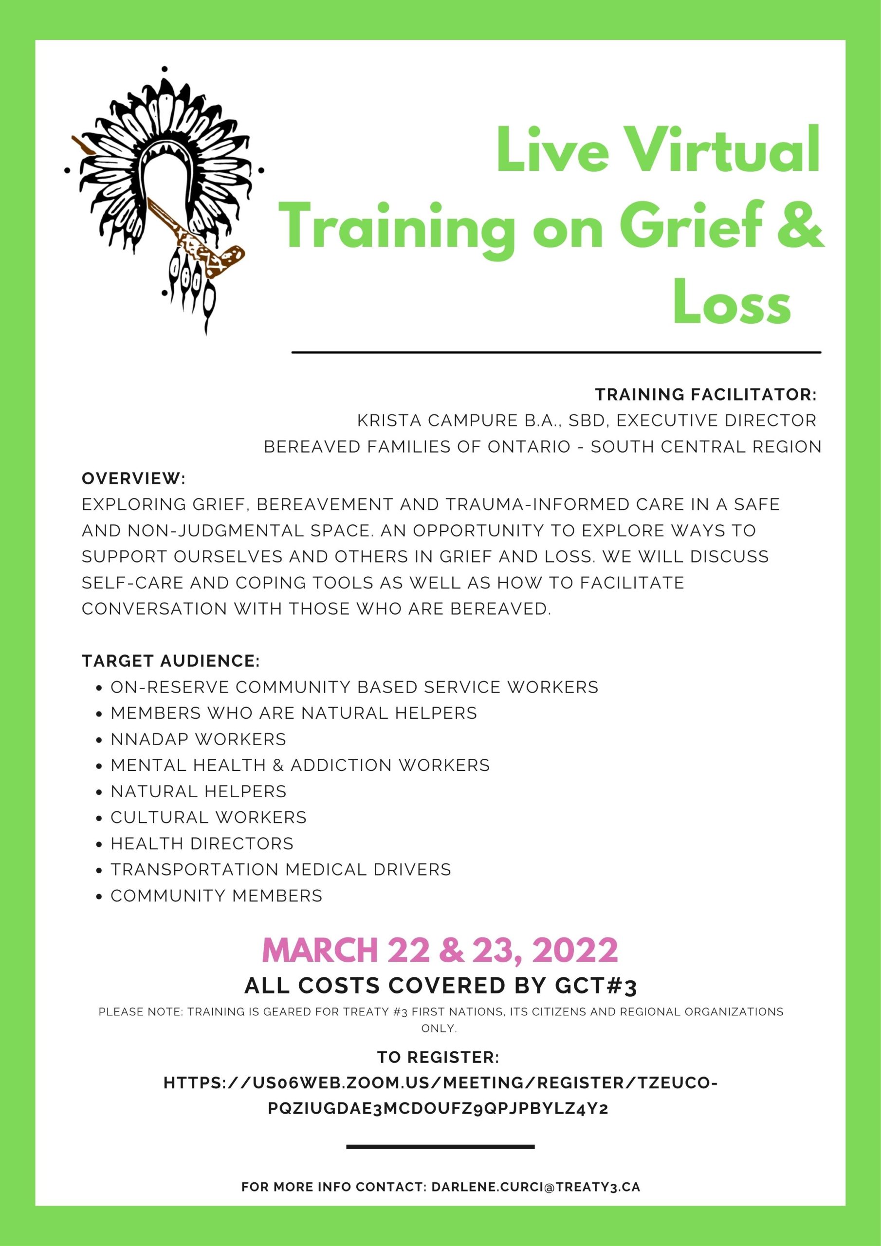 Live Virtual Training on Grief & Loss