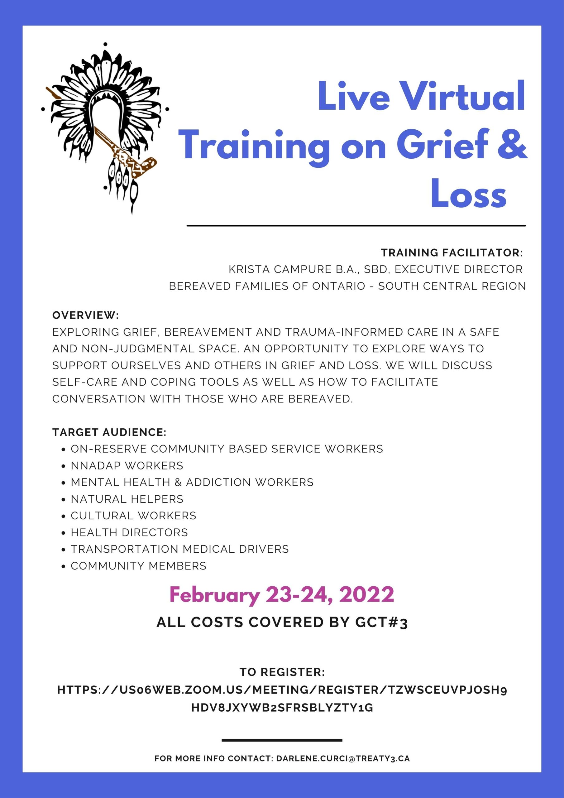 Live Virtual Training on Grief & Loss