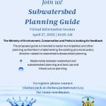 Subwatershed Planning Guide Virtual Information Session