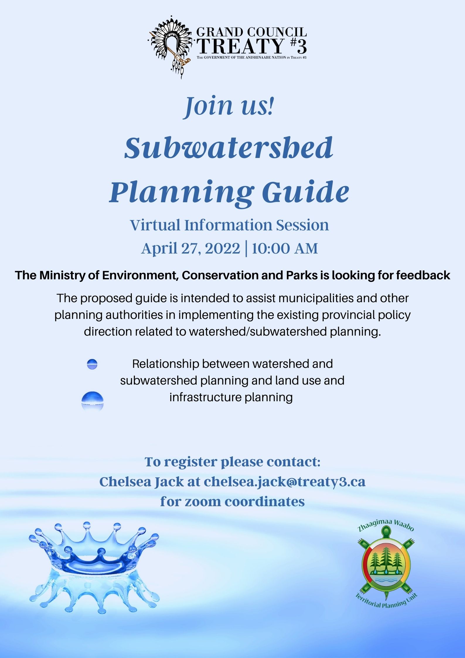 Subwatershed Planning Guide Virtual Information Session