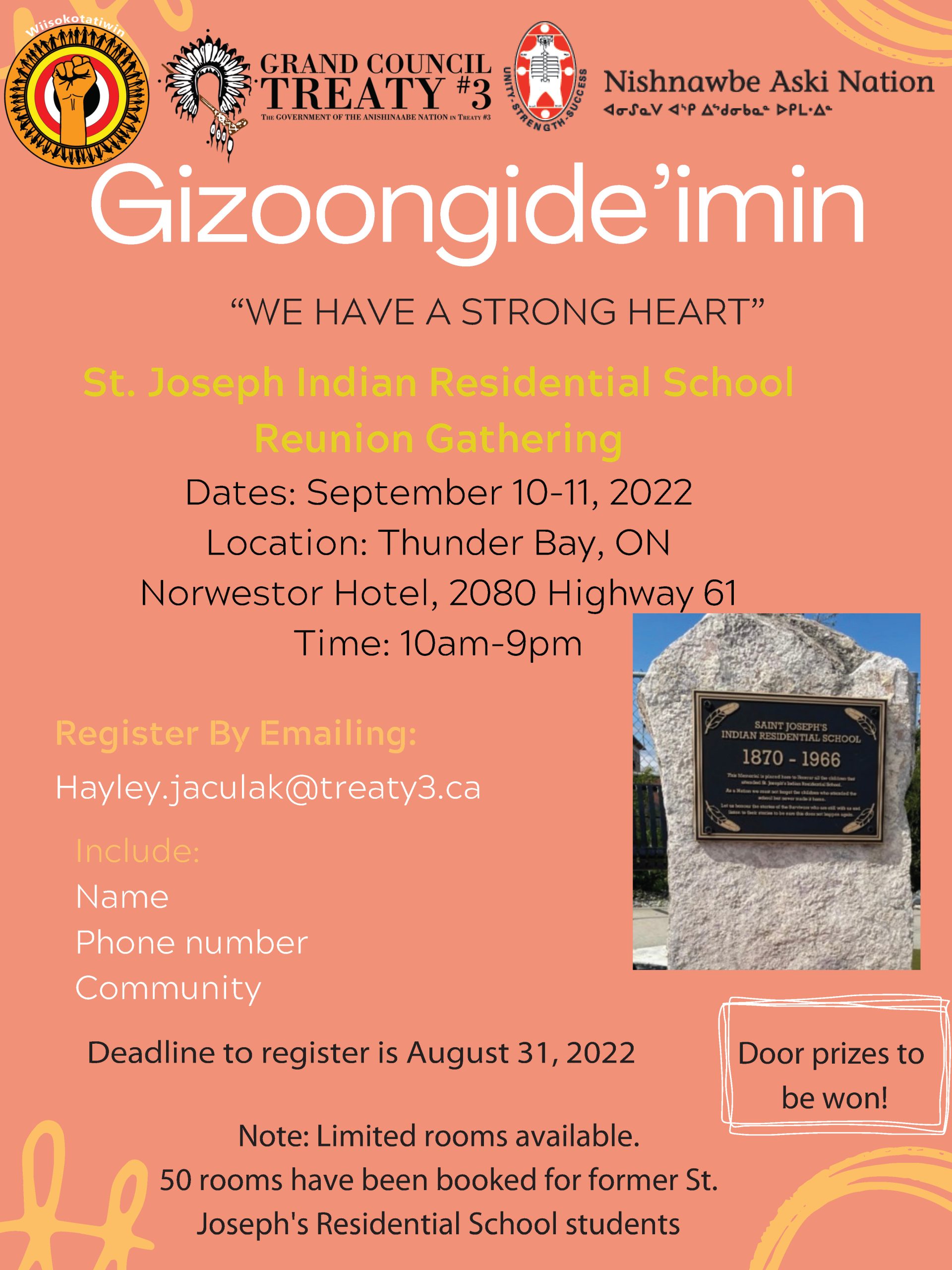 Gizoongide’imin - St. Joseph Indian Residential School Reunion Gathering