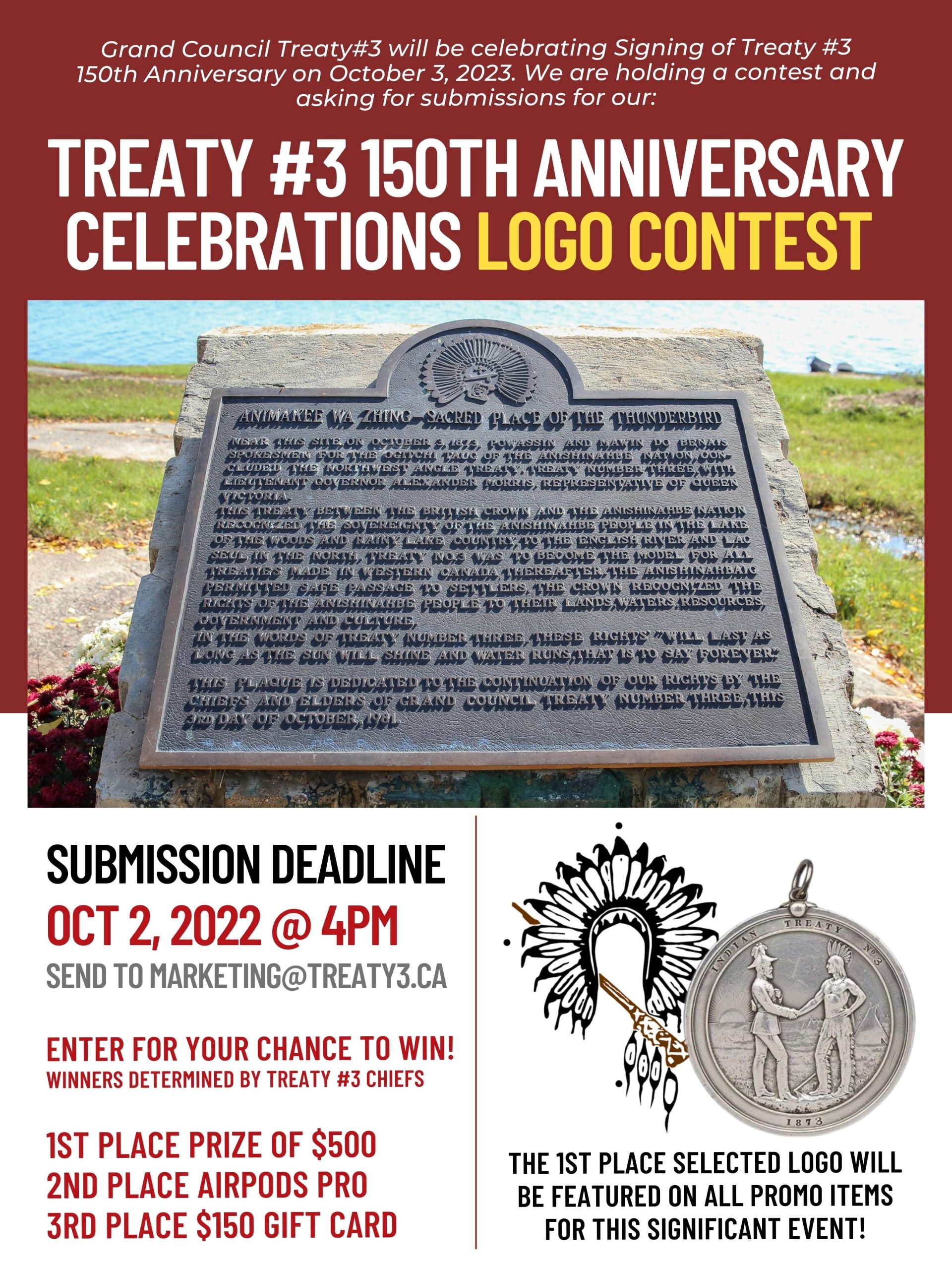 Treaty #3 150th Anniversary Celebrations Logo Contest