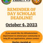 Day Scholar Deadline