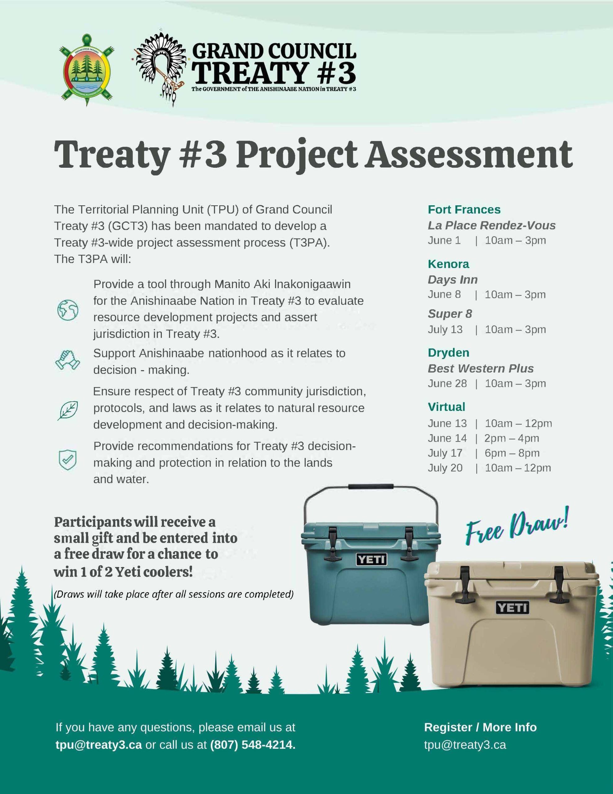 Treaty #3 Project Assessment Sessions
