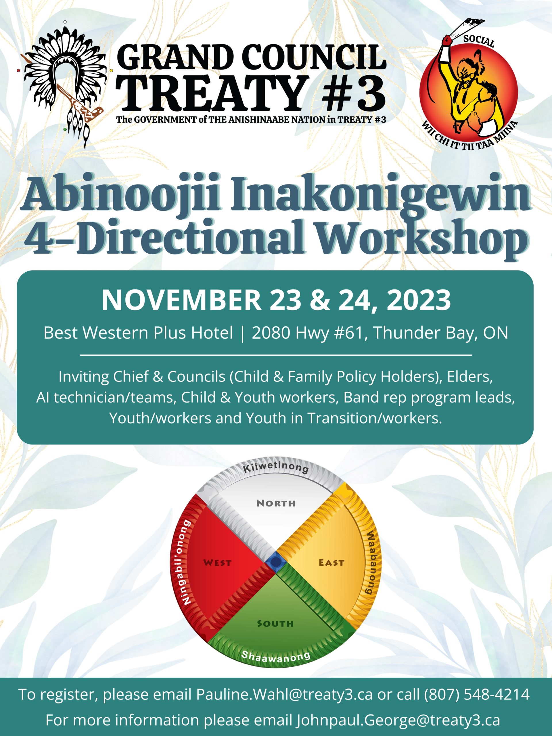 Abinoojii Inakonigewin 4-Directional Workshop (Thunder Bay)