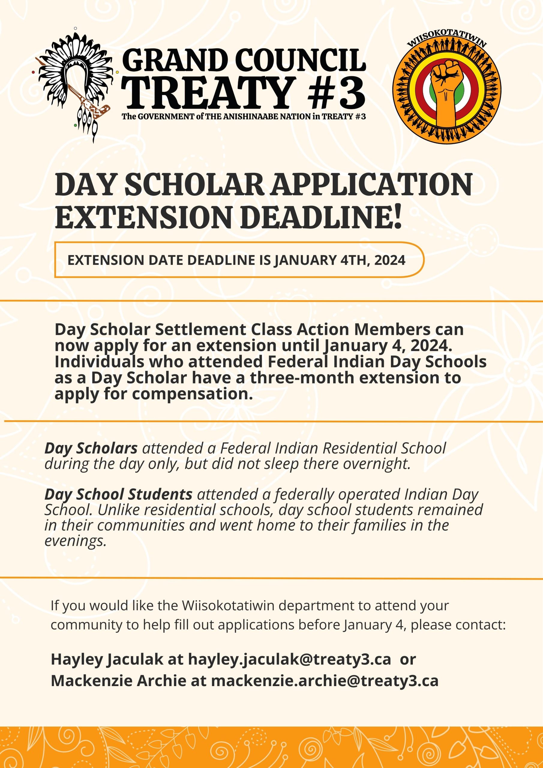Day Scholar Application Extension Deadline