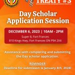 Day Scholar Application Session (Fort Frances)