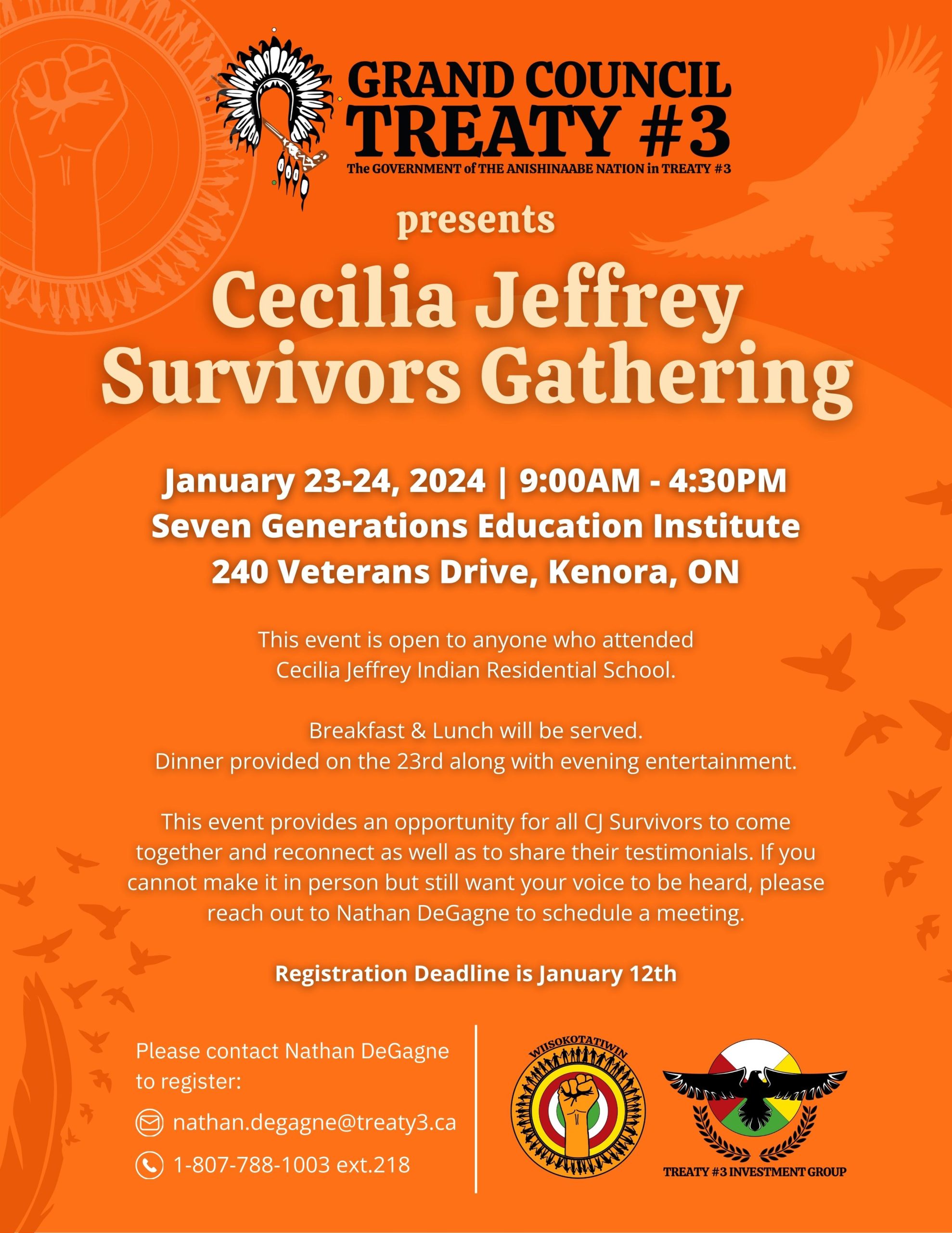 Cecilia Jeffrey Survivors Gathering (REGISTRATION CLOSED)