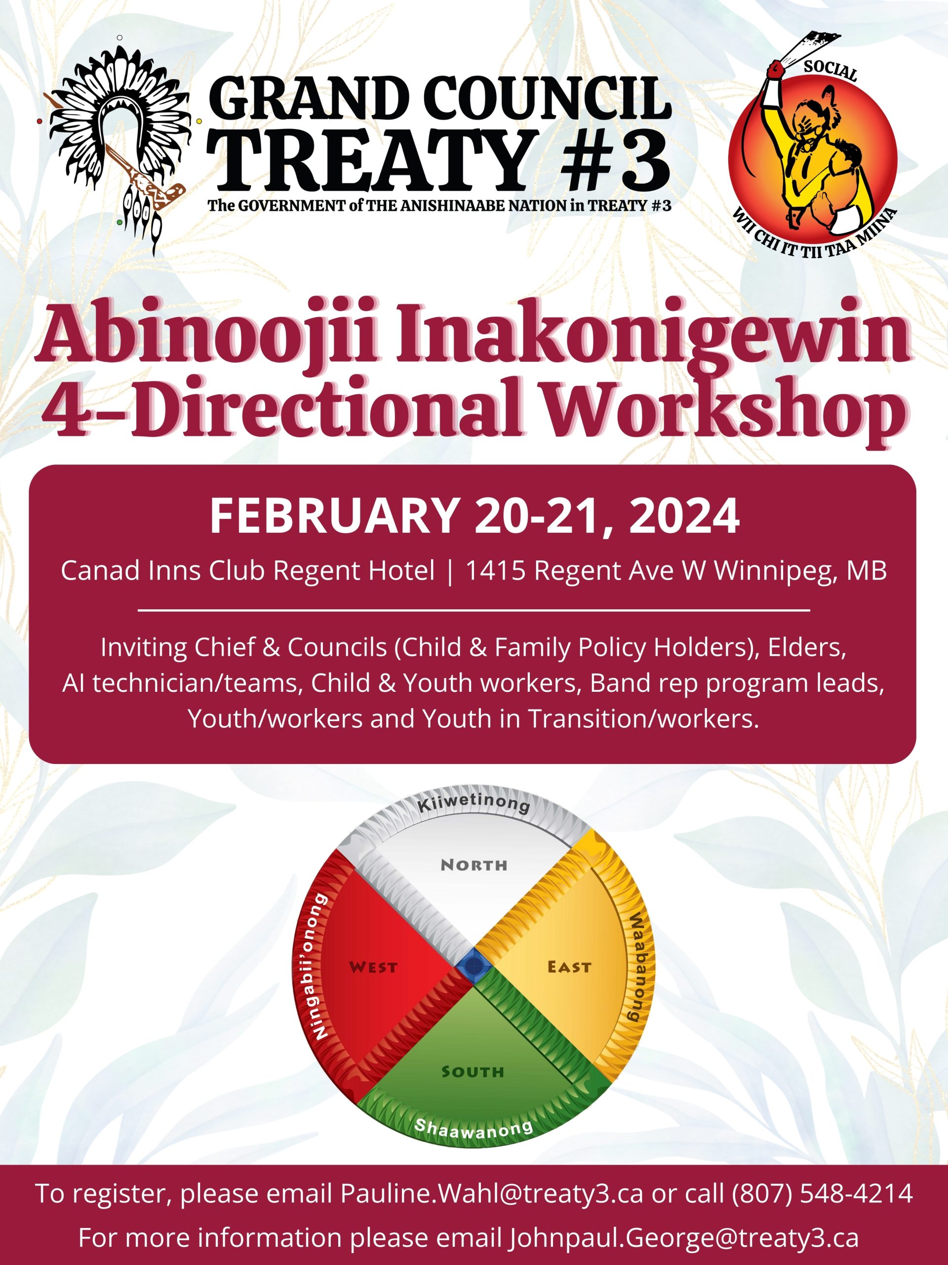 Abinoojii Inakonigewin 4-Directional Workshop (REGISTRATION FULL)
