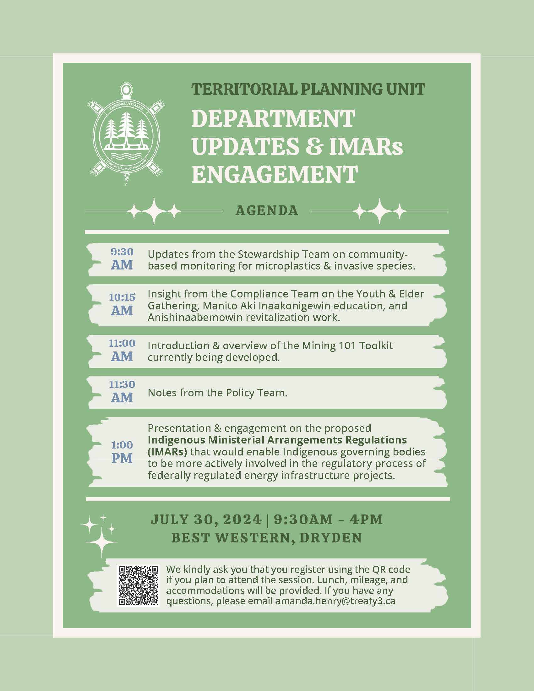 TPU Department Updates & IMARs Engagement