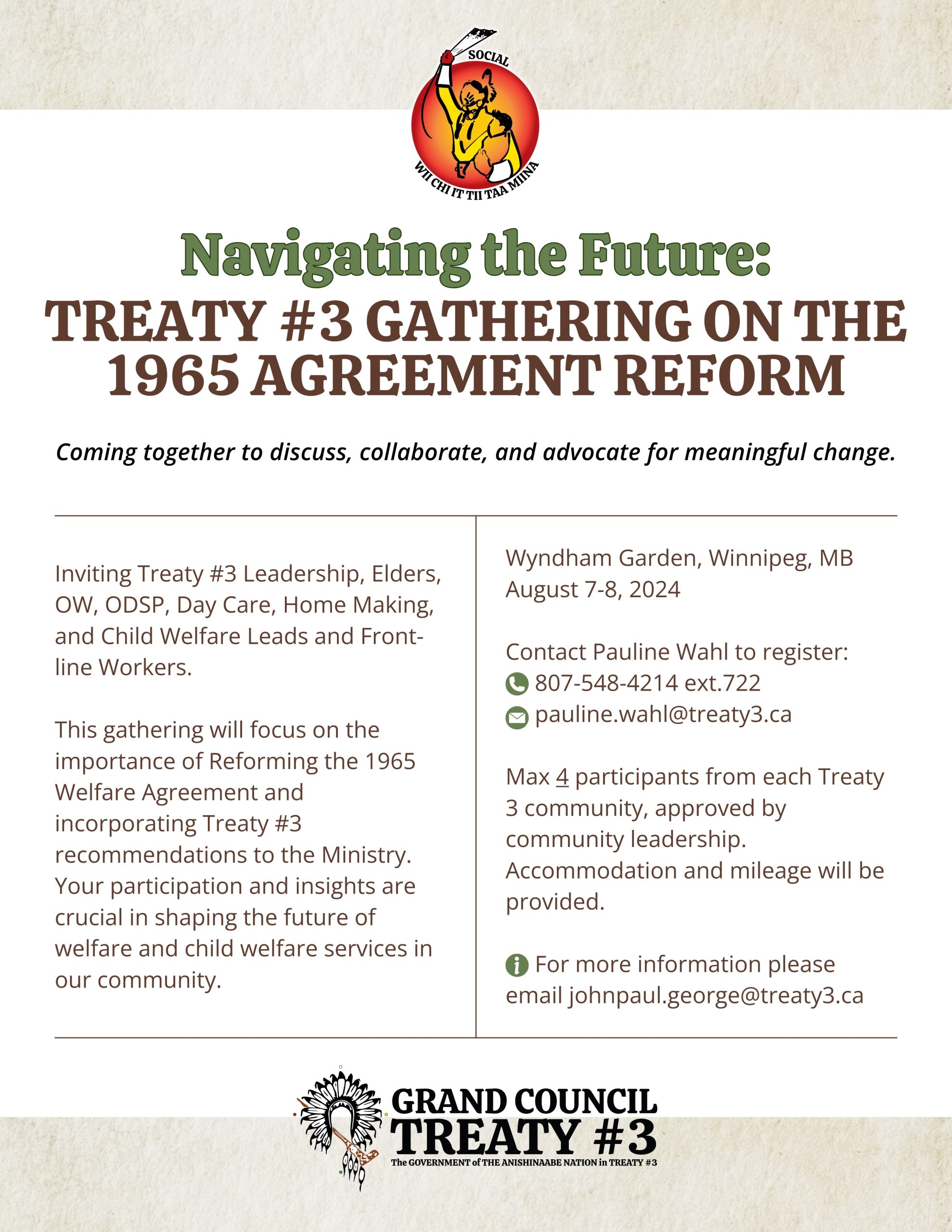 Treaty #3 Gathering on the 1965 Agreement Reform