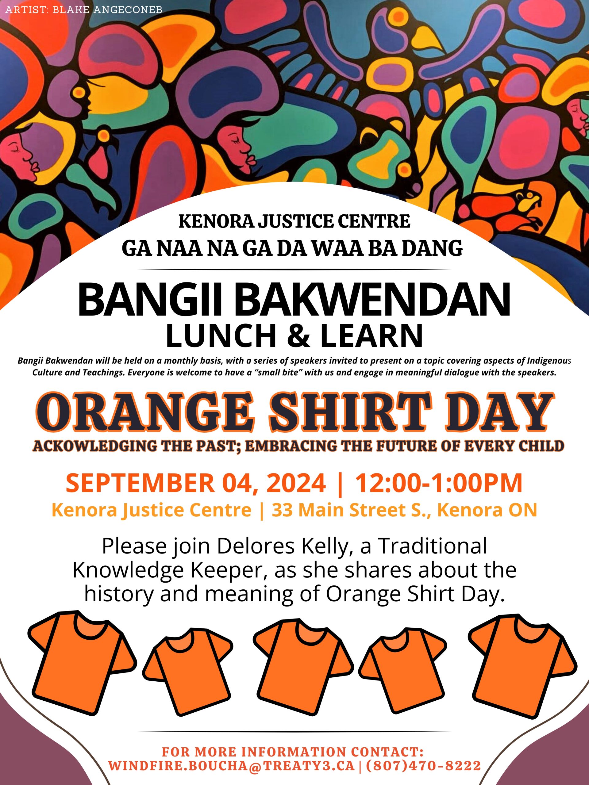 Kenora Justice Centre Lunch and Learn: Orange Shirt Day