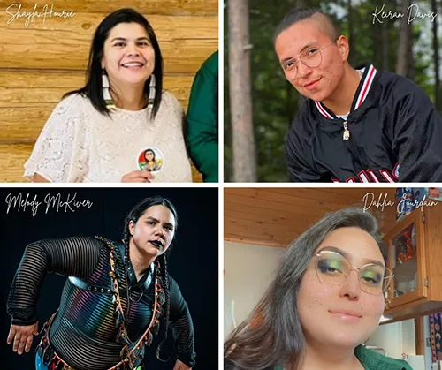 Shayla Hourie (Naongashiing), Kieran Davis (Lac Seul), Melody McKiver (Lac Seul), Dahlia Jourdain (Couchiching)