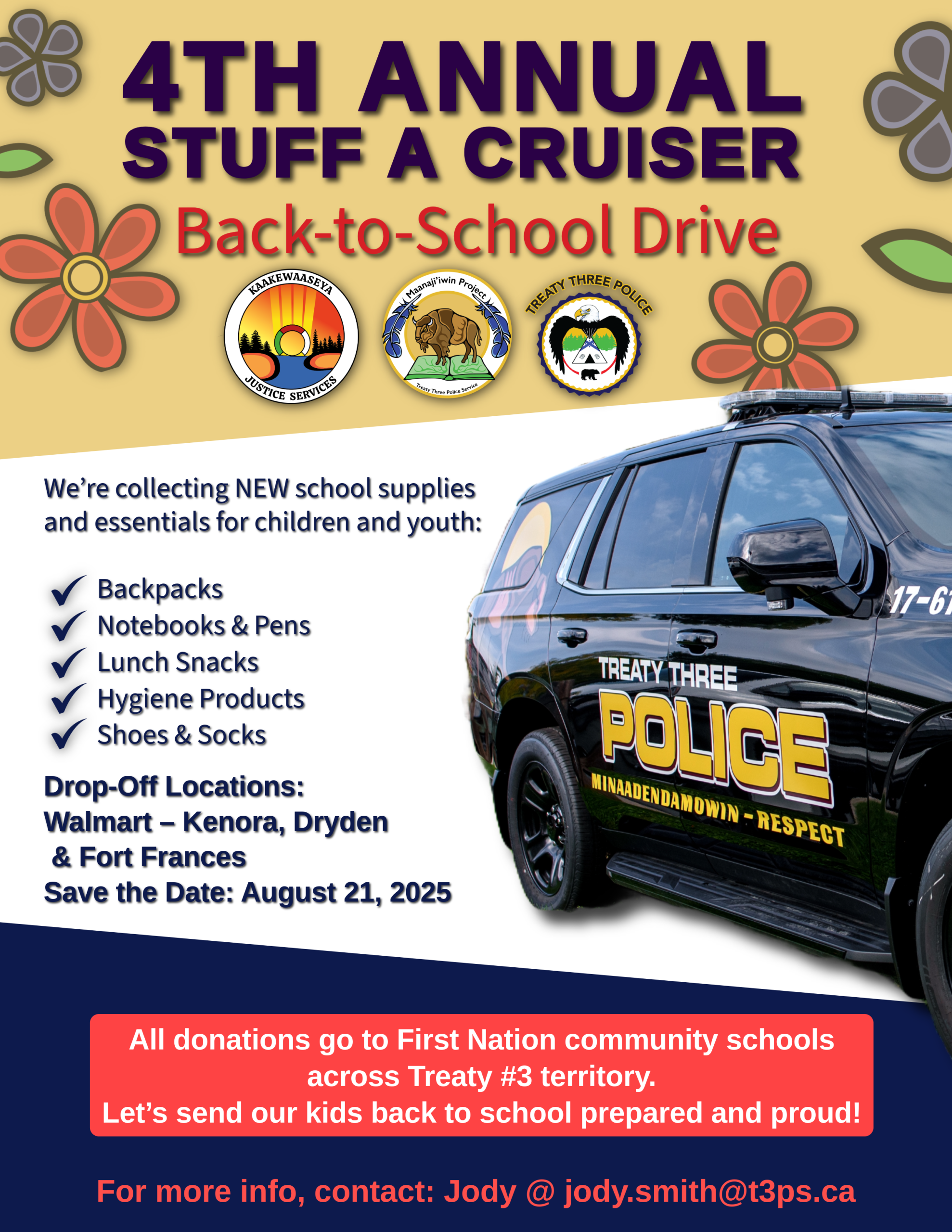 Stuff A Cruiser Back-to-School Drive