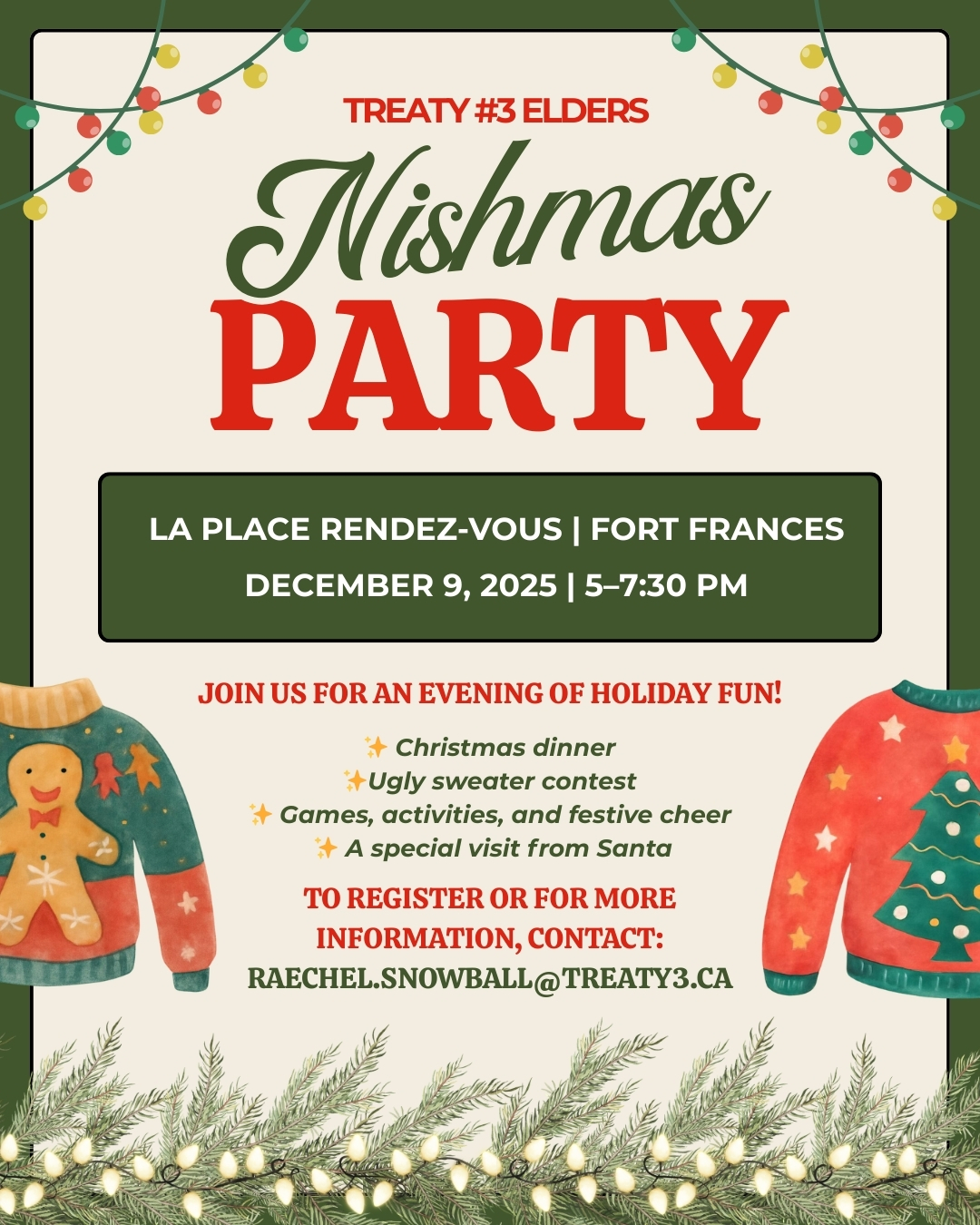 Treaty #3 Elders Nishmas Party Fort Frances