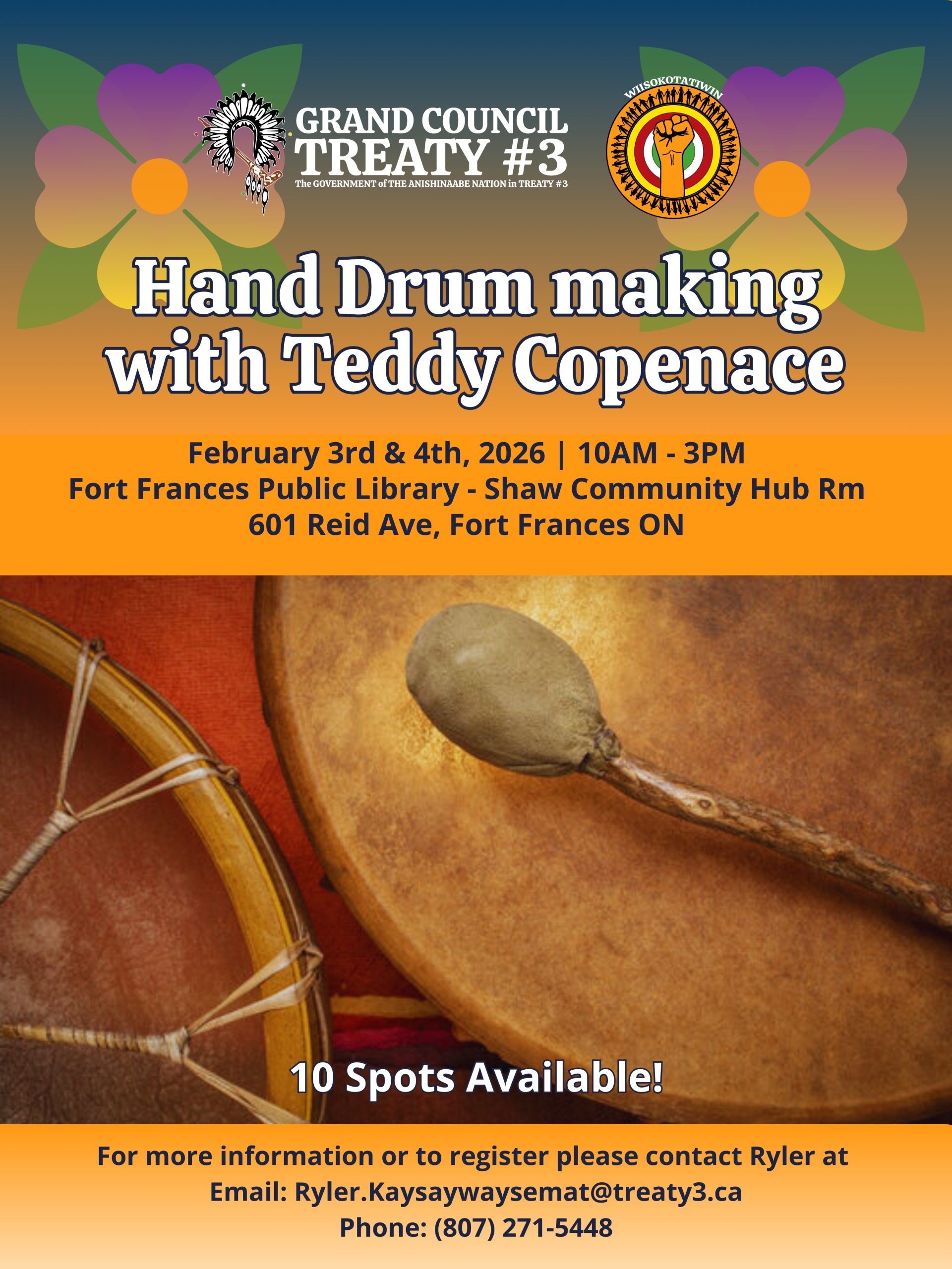 Hand Drum Making with Teddy Copenace (REGISTRATION FULL)