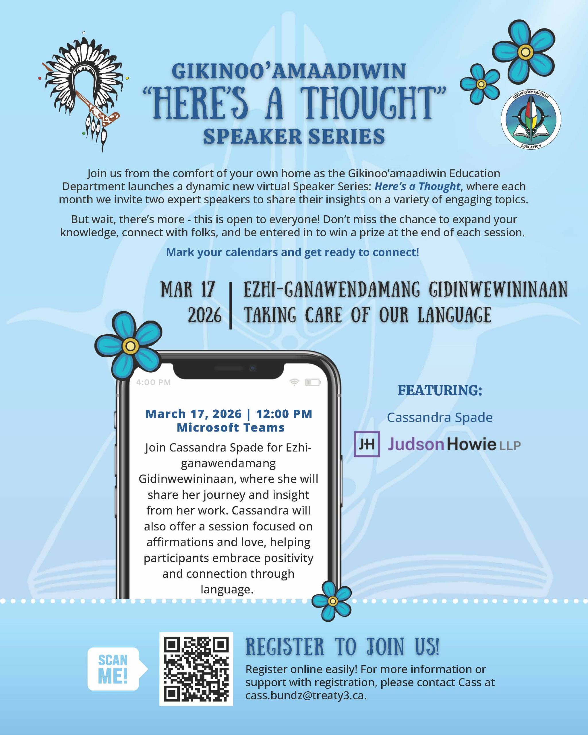 Taking Care of Our Language – Here’s a Thought Speaker Series