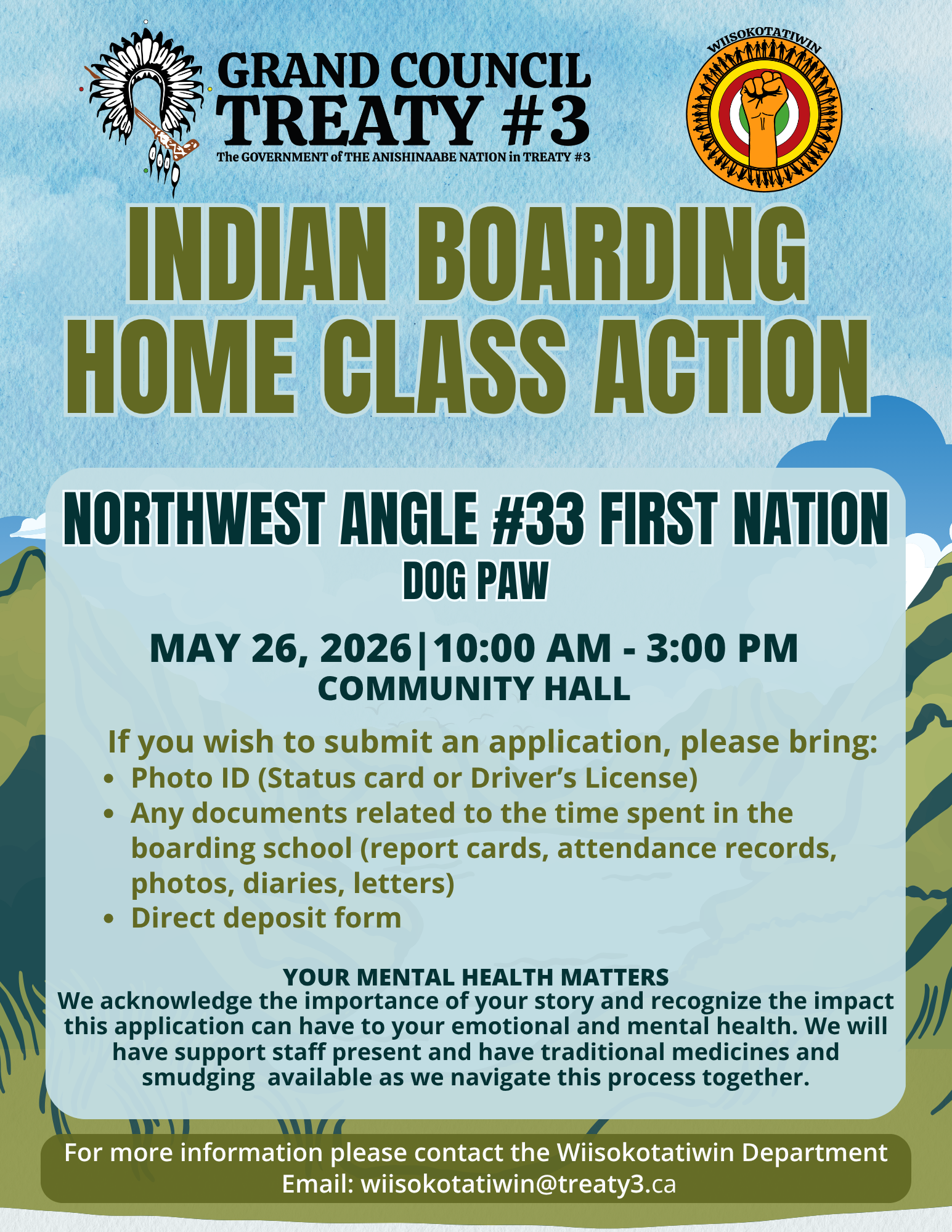 Indian Boarding Home Class Action Session - Northwest Angle #33 First Nation