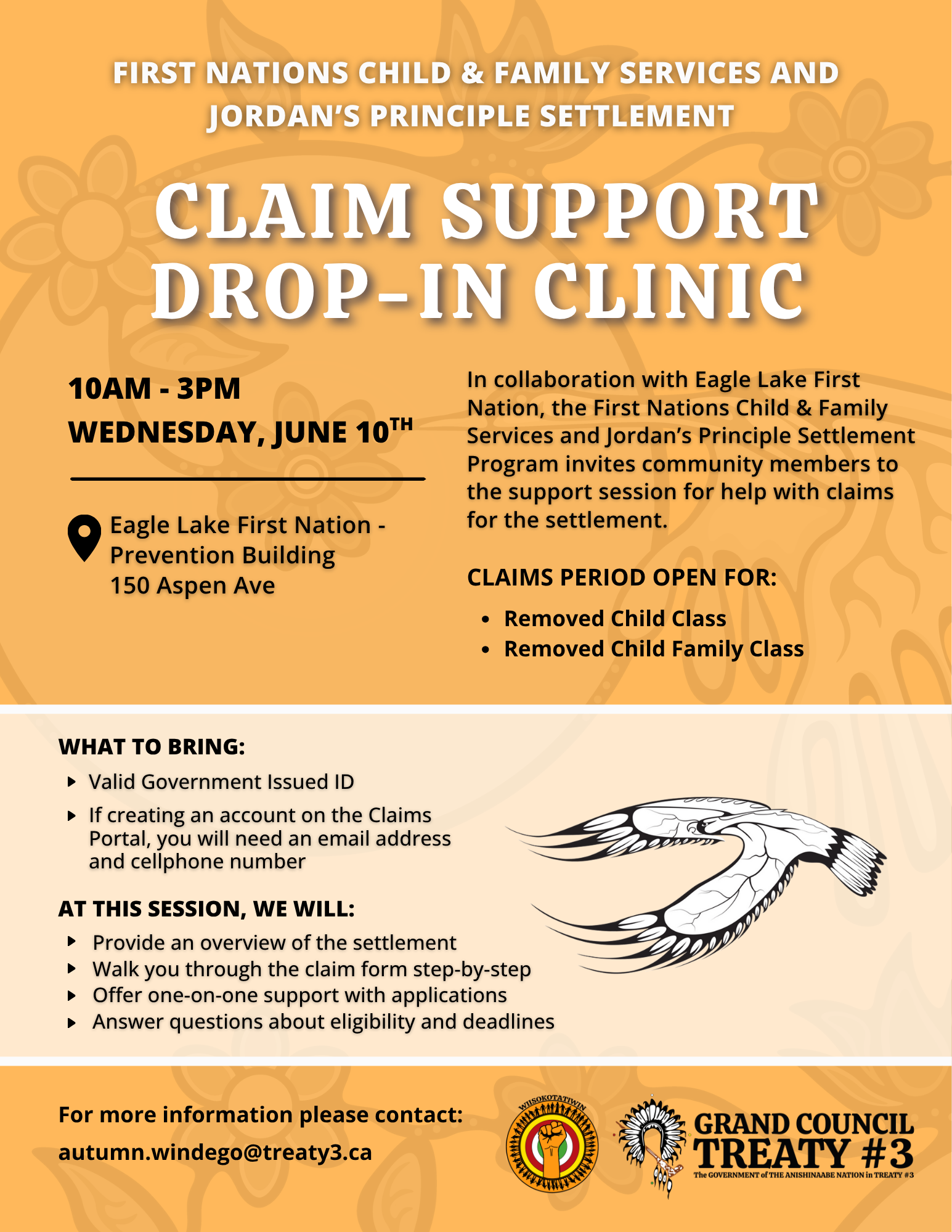 First Nations Child & Family Services and Jordan’s Principle Settlement Claim Support Drop-In Clinic