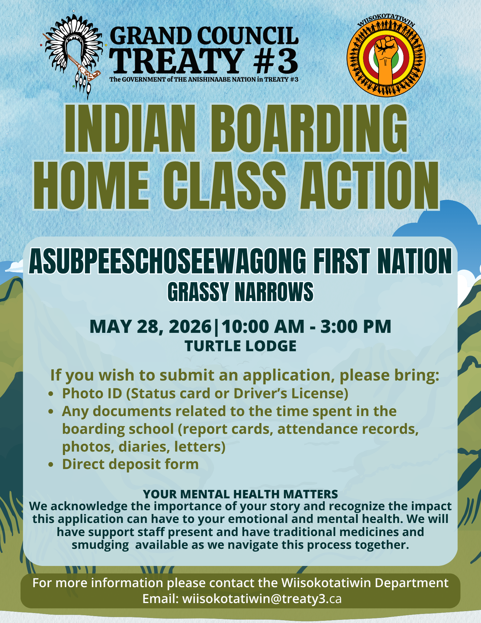 Indian Boarding Home Class Action Application Support Session - Grassy Narrows