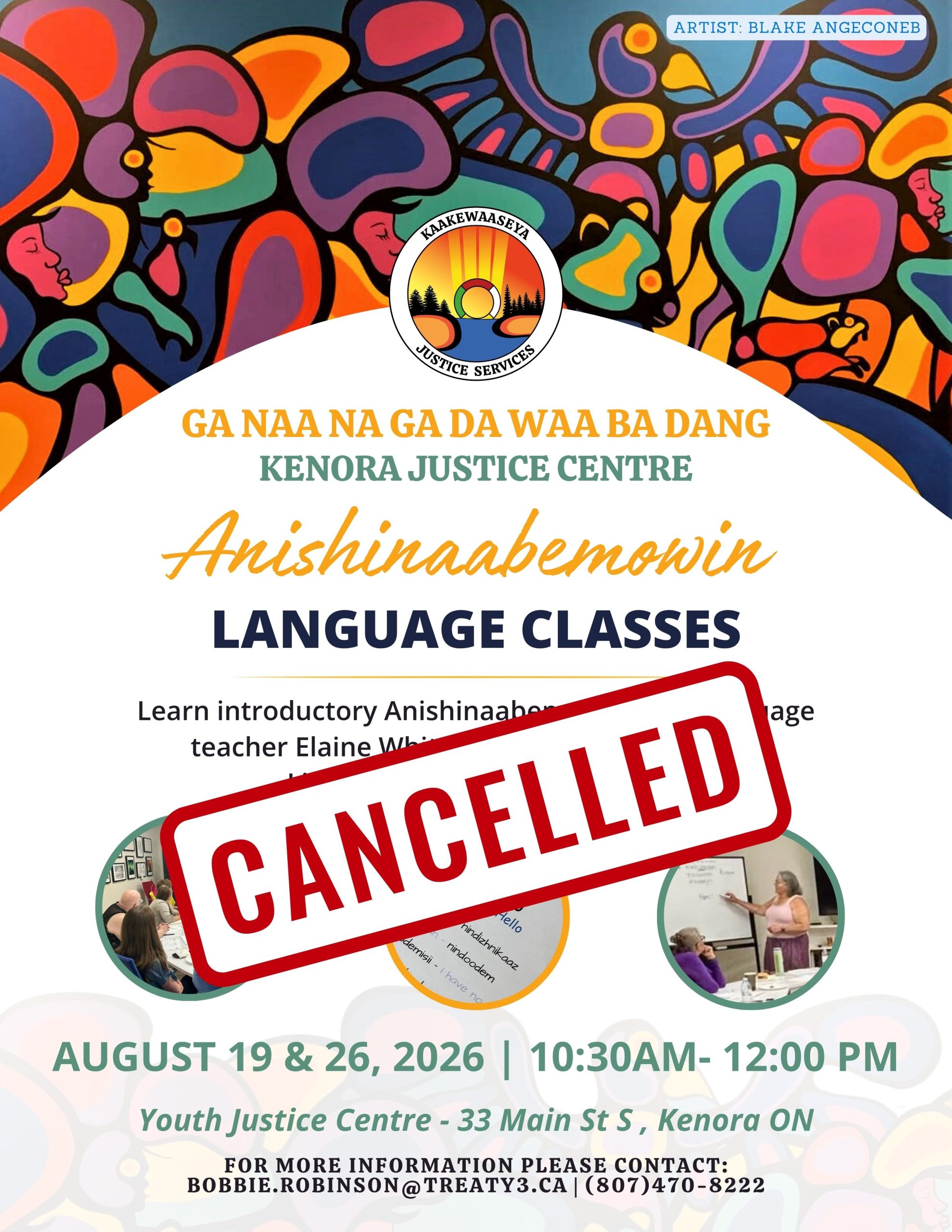 CANCELLED - Anishinaabemowin Language Classes