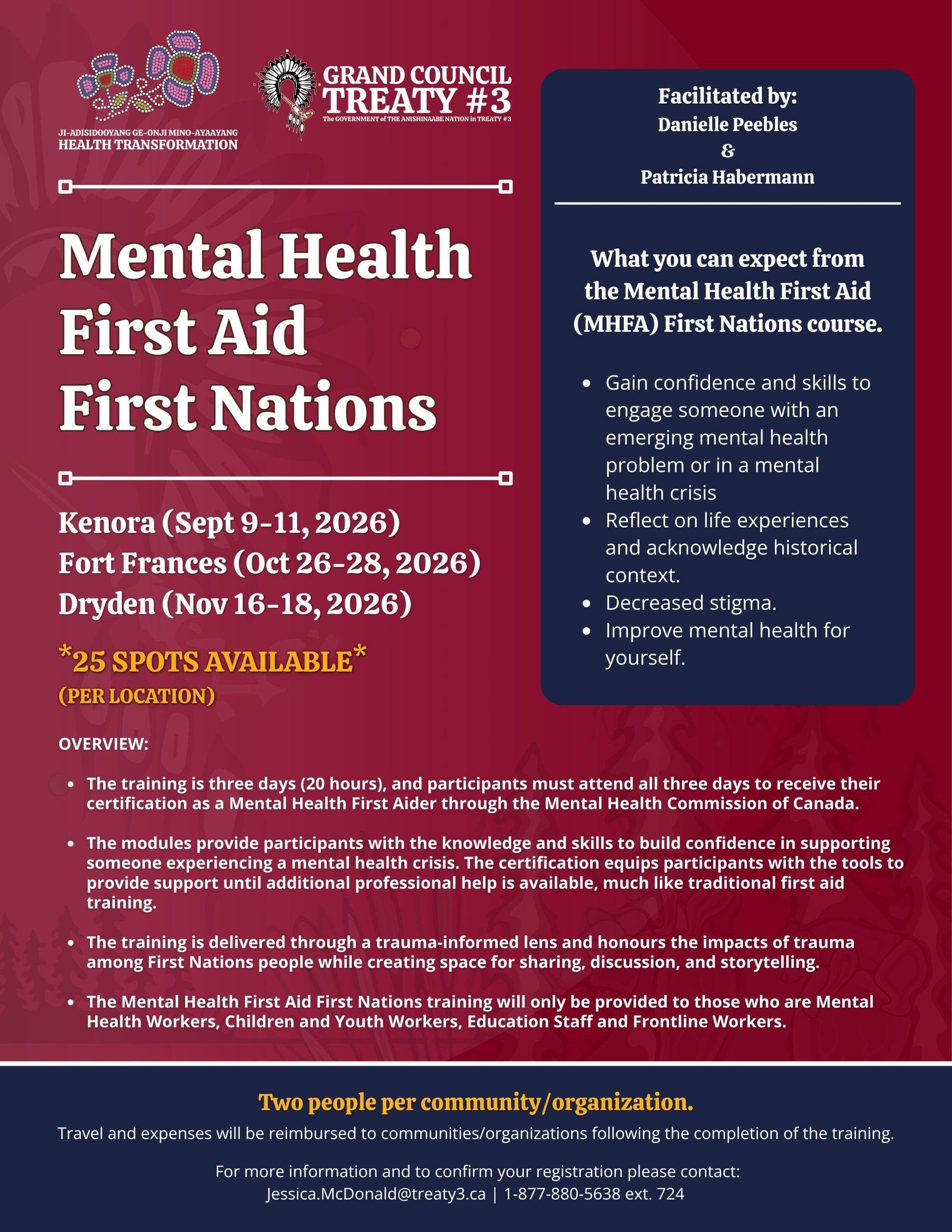 Mental Health First Aid First Nations Training | Kenora